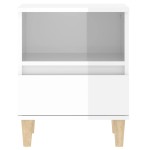 vidaXL Noptiere, 2 buc., alb extralucios, 40x35x50 cm vidaXL Noptiere, 2 buc., alb extralucios, 40x35x50 cm