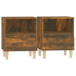 vidaXL Noptiere, 2 buc., stejar fumuriu, 40x35x50 cm vidaXL Noptiere, 2 buc., stejar fumuriu, 40x35x50 cm