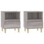 vidaXL Noptiere, 2 buc., gri sonoma, 40x35x50 cm vidaXL Noptiere, 2 buc., gri sonoma, 40x35x50 cm