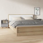 vidaXL Noptiere, 2 buc., gri sonoma, 40x35x50 cm vidaXL Noptiere, 2 buc., gri sonoma, 40x35x50 cm