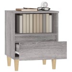 vidaXL Noptiere, 2 buc., gri sonoma, 40x35x50 cm vidaXL Noptiere, 2 buc., gri sonoma, 40x35x50 cm