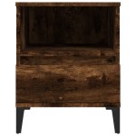vidaXL Noptiere, 2 buc., stejar fumuriu, 40x35x50 cm vidaXL Noptiere, 2 buc., stejar fumuriu, 40x35x50 cm