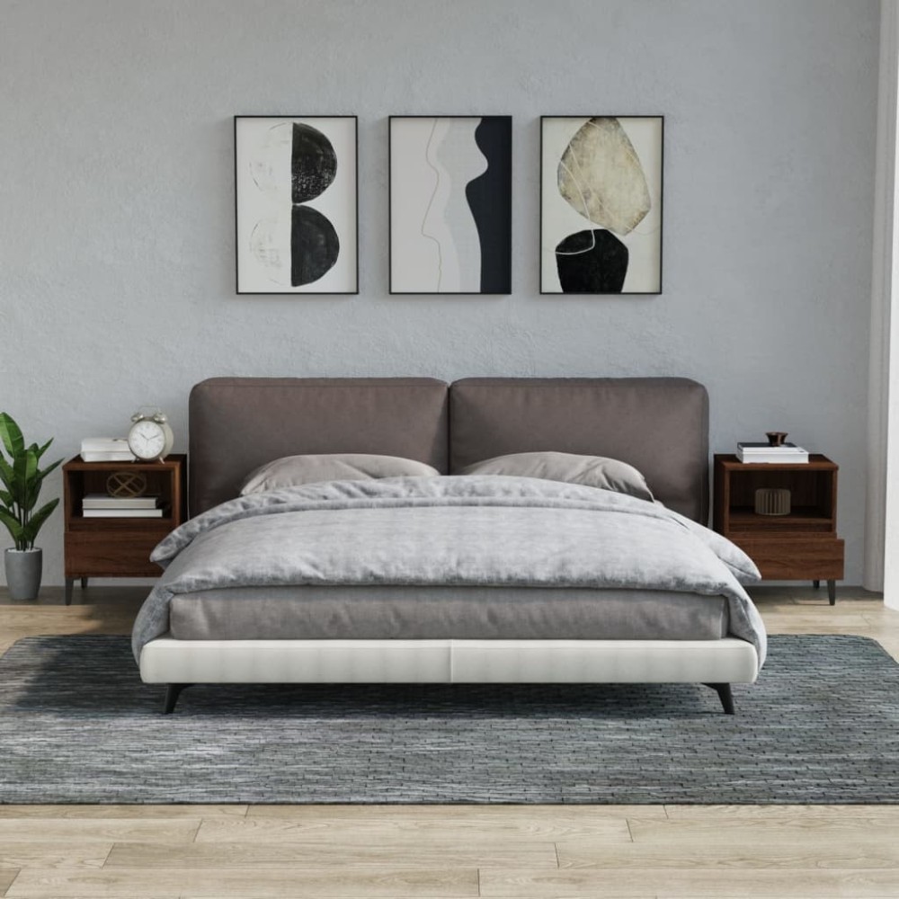 vidaXL Noptiere, 2 buc., stejar maro, 40x35x50 cm