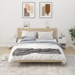 vidaXL Noptiere, 2 buc., alb, 40x35x50 cm vidaXL Noptiere, 2 buc., alb, 40x35x50 cm