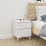 vidaXL Noptiere, 2 buc., alb, 40x35x50 cm vidaXL Noptiere, 2 buc., alb, 40x35x50 cm
