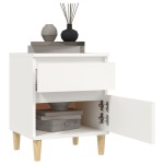 vidaXL Noptiere, 2 buc., alb, 40x35x50 cm vidaXL Noptiere, 2 buc., alb, 40x35x50 cm