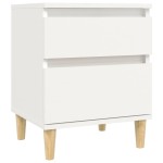 vidaXL Noptiere, 2 buc., alb, 40x35x50 cm vidaXL Noptiere, 2 buc., alb, 40x35x50 cm