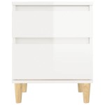 vidaXL Noptiere, alb extralucios, 40x35x50 cm vidaXL Noptiere, alb extralucios, 40x35x50 cm