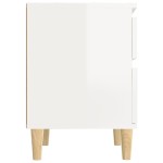 vidaXL Noptiere, alb extralucios, 40x35x50 cm vidaXL Noptiere, alb extralucios, 40x35x50 cm