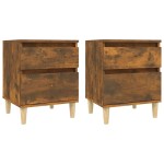 vidaXL Noptiere, 2 buc., stejar fumuriu, 40x35x50 cm vidaXL Noptiere, 2 buc., stejar fumuriu, 40x35x50 cm