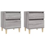vidaXL Noptiere, 2 buc., gri sonoma, 40x35x50 cm vidaXL Noptiere, 2 buc., gri sonoma, 40x35x50 cm