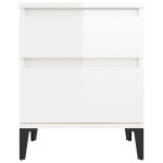 vidaXL Noptiere, alb extralucios, 40x35x50 cm vidaXL Noptiere, alb extralucios, 40x35x50 cm
