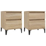 vidaXL Noptiere, 2 buc., stejar sonoma, 40x35x50 cm vidaXL Noptiere, 2 buc., stejar sonoma, 40x35x50 cm