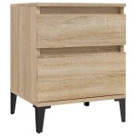 vidaXL Noptiere, 2 buc., stejar sonoma, 40x35x50 cm vidaXL Noptiere, 2 buc., stejar sonoma, 40x35x50 cm