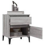 vidaXL Noptiere, 2 buc., gri sonoma, 40x35x50 cm vidaXL Noptiere, 2 buc., gri sonoma, 40x35x50 cm