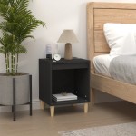 vidaXL Noptiere, 2 buc., negru, 40x35x50 cm vidaXL Noptiere, 2 buc., negru, 40x35x50 cm