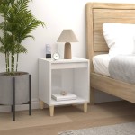 vidaXL Noptiere, 2 buc., alb extralucios, 40x35x50 cm vidaXL Noptiere, 2 buc., alb extralucios, 40x35x50 cm