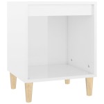 vidaXL Noptiere, 2 buc., alb extralucios, 40x35x50 cm vidaXL Noptiere, 2 buc., alb extralucios, 40x35x50 cm