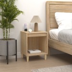 vidaXL Noptiere, 2 buc., stejar sonoma, 40x35x50 cm vidaXL Noptiere, 2 buc., stejar sonoma, 40x35x50 cm