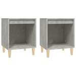 vidaXL Noptiere, 2 buc., gri beton, 40x35x50 cm