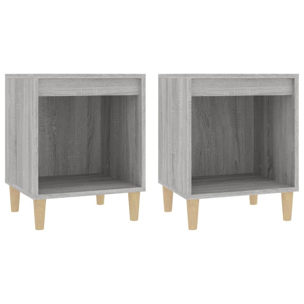 vidaXL Noptiere, 2 buc., gri sonoma, 40x35x50 cm