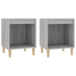 vidaXL Noptiere, 2 buc., gri sonoma, 40x35x50 cm vidaXL Noptiere, 2 buc., gri sonoma, 40x35x50 cm