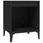vidaXL Noptiere, 2 buc., negru, 40x35x50 cm vidaXL Noptiere, 2 buc., negru, 40x35x50 cm