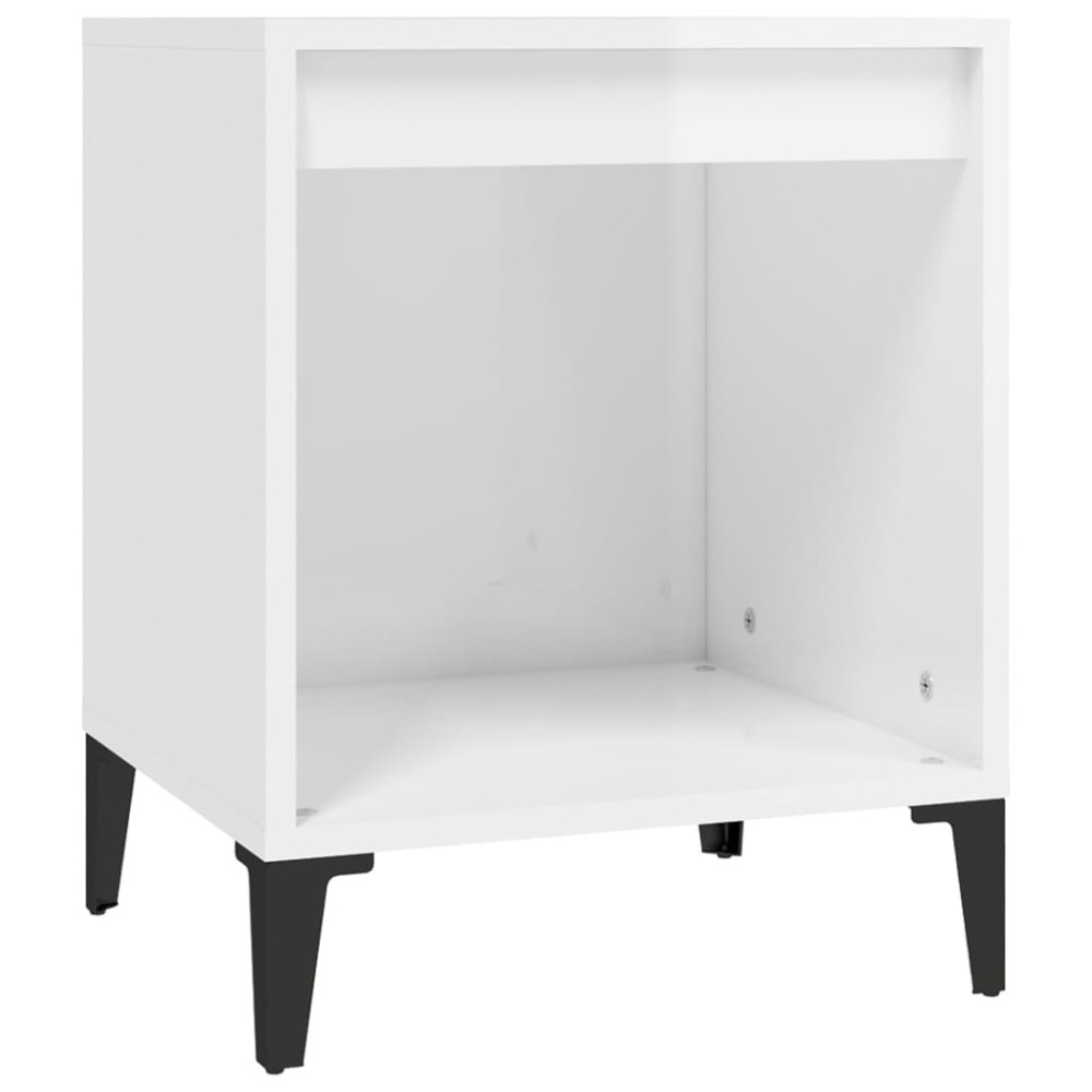 vidaXL Noptiere, alb extralucios, 40x35x50 cm
