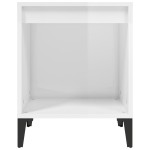 vidaXL Noptiere, alb extralucios, 40x35x50 cm vidaXL Noptiere, alb extralucios, 40x35x50 cm