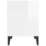 vidaXL Noptiere, alb extralucios, 40x35x50 cm vidaXL Noptiere, alb extralucios, 40x35x50 cm