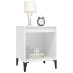 vidaXL Noptiere, 2 buc., alb extralucios, 40x35x50 cm vidaXL Noptiere, 2 buc., alb extralucios, 40x35x50 cm