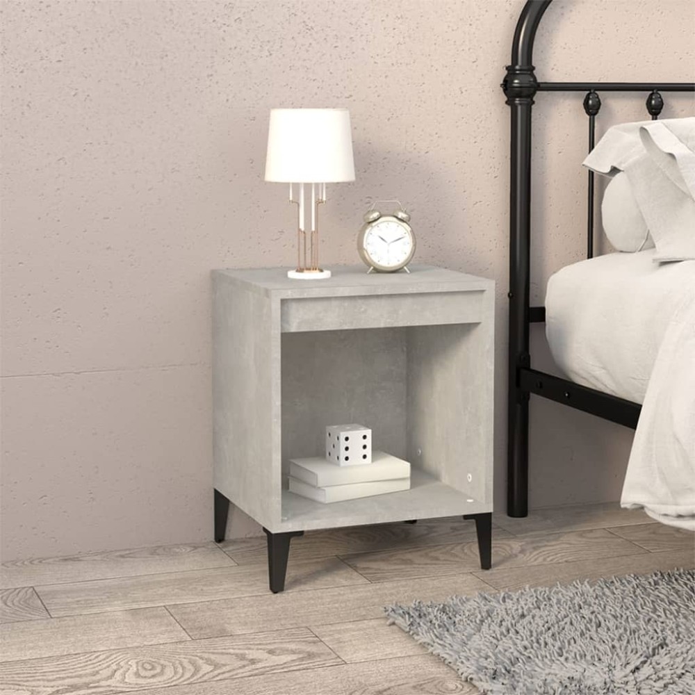 vidaXL Noptiere, gri beton, 40x35x50 cm