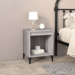 vidaXL Noptiere, 2 buc., gri sonoma, 40x35x50 cm vidaXL Noptiere, 2 buc., gri sonoma, 40x35x50 cm