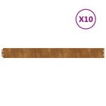 vidaXL Borduri de gazon 10 buc. 10x103 cm oțel Corten flexibil vidaXL Borduri de gazon 10 buc. 10x103 cm oțel Corten flexibil