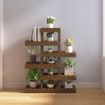 vidaXL Suport pentru plante, maro miere, 85x25x109,5 cm lemn masiv pin vidaXL Suport pentru plante, maro miere, 85x25x109,5 cm lemn masiv pin