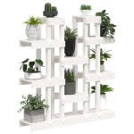 vidaXL Suport pentru plante, alb, 104,5x25x109,5 cm, lemn masiv pin vidaXL Suport pentru plante, alb, 104,5x25x109,5 cm, lemn masiv pin
