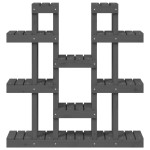 vidaXL Suport pentru plante, gri, 104,5x25x109,5 cm, lemn masiv pin