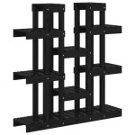 vidaXL Suport pentru plante, negru,104,5x25x109,5cm, lemn masiv de pin vidaXL Suport pentru plante, negru,104,5x25x109,5cm, lemn masiv de pin