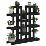 vidaXL Suport pentru plante, negru,104,5x25x109,5cm, lemn masiv de pin vidaXL Suport pentru plante, negru,104,5x25x109,5cm, lemn masiv de pin