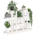 vidaXL Suport pentru plante, alb, 104,5x25x77,5 cm, lemn masiv de pin vidaXL Suport pentru plante, alb, 104,5x25x77,5 cm, lemn masiv de pin