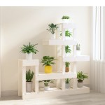 vidaXL Suport pentru plante, alb,92x25x97 cm, lemn masiv de pin vidaXL Suport pentru plante, alb,92x25x97 cm, lemn masiv de pin