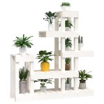 vidaXL Suport pentru plante, alb,92x25x97 cm, lemn masiv de pin vidaXL Suport pentru plante, alb,92x25x97 cm, lemn masiv de pin