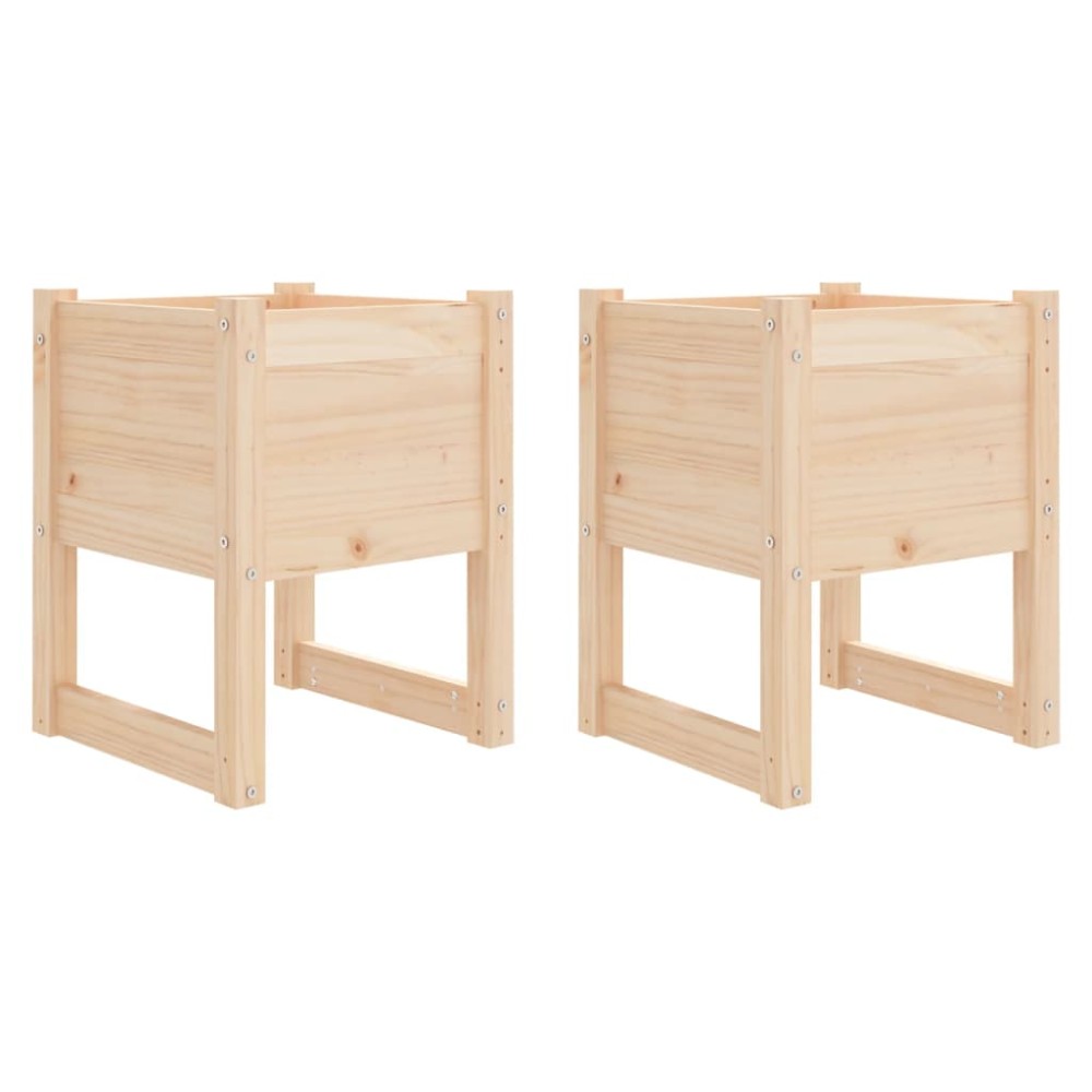 vidaXL Jardiniere, 2 buc, 40x40x52,5 cm, lemn masiv de pin