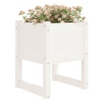 vidaXL Jardinieră, alb, 40x40x52,5 cm, lemn masiv de pin