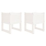 vidaXL Jardiniere, 2 buc., alb, 40x40x52,5 cm, lemn masiv de pin