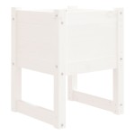vidaXL Jardiniere, 2 buc., alb, 40x40x52,5 cm, lemn masiv de pin