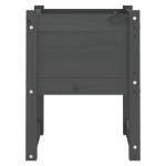 vidaXL Jardiniere, 2 buc., gri, 40x40x52,5 cm, lemn masiv de pin