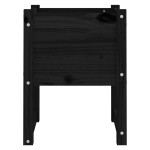 vidaXL Jardiniere, 2 buc, Negru, 40x40x52,5 cm, lemn masiv de pin