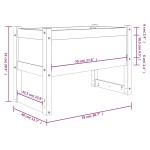 vidaXL Jardinieră, 78x40x52 cm, lemn masiv de pin vidaXL Jardinieră, 78x40x52 cm, lemn masiv de pin