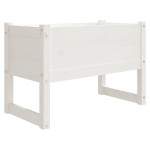 vidaXL Jardinieră, alb, 78x40x52 cm, lemn masiv de pin
